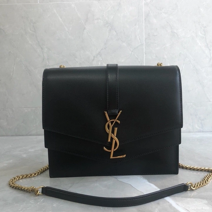 Tony Luxuries BAG BURGUNDY LEATHER IN MEDIUM YSL CHAIN SULPICE 0709